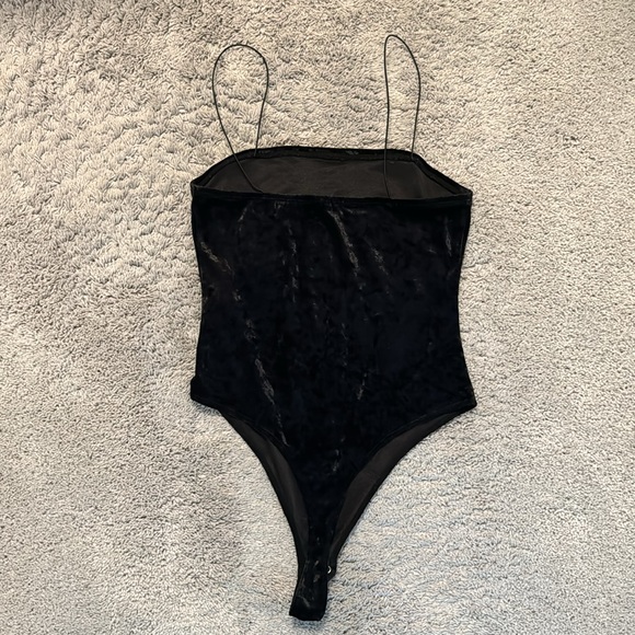 Velvet Thong Bodysuit - Picture 2 of 3